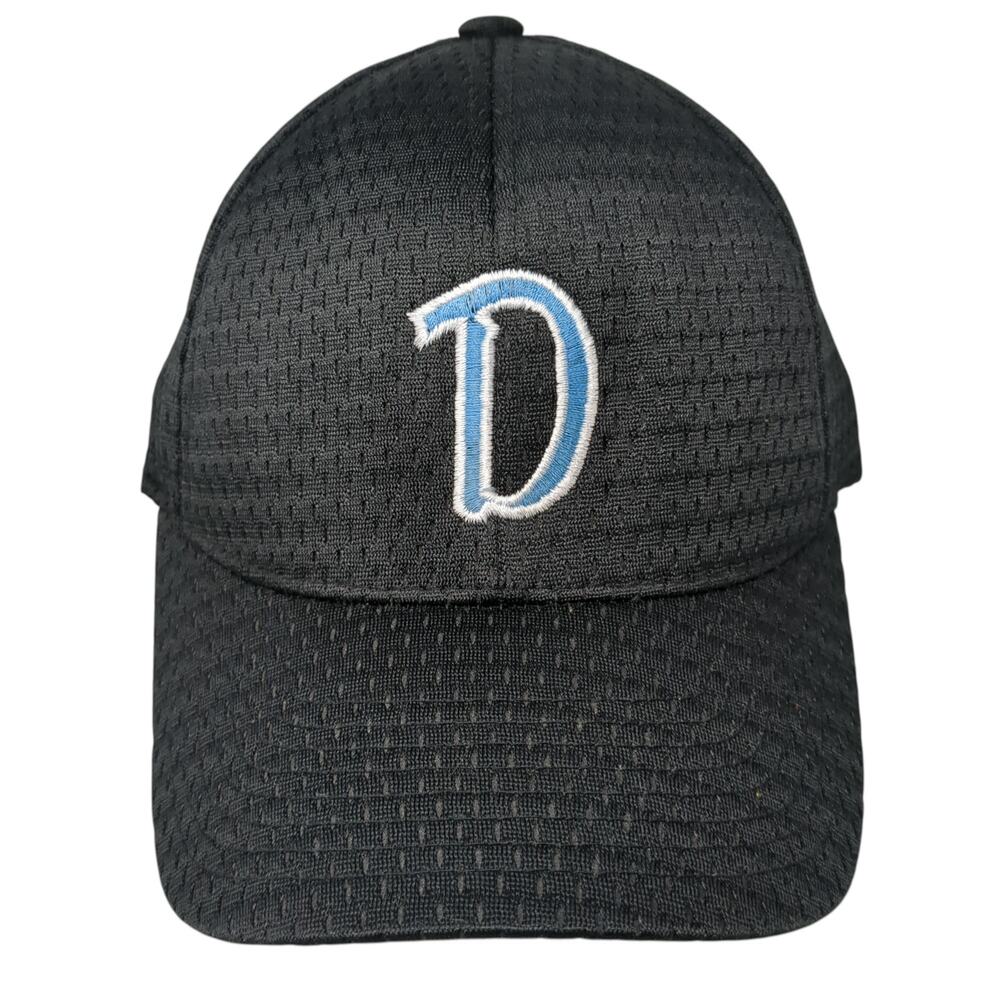 Letter D Fitted Baseball Hat Black One Size Embroidered Flexfit Yupoong